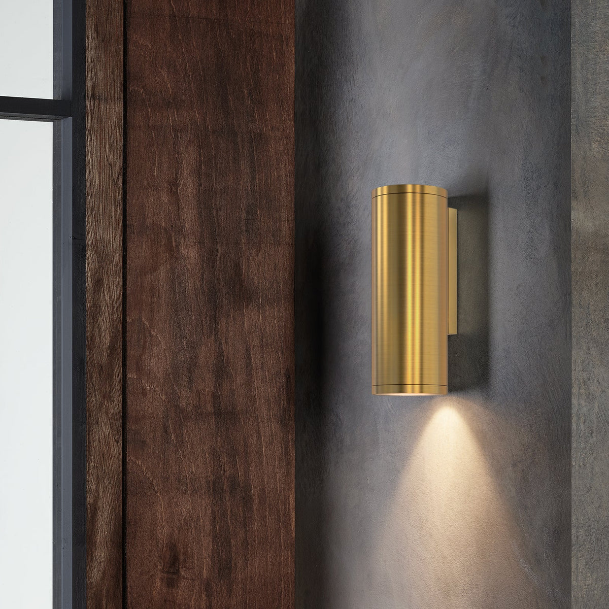 Ava 200 Coastal Wall Light in Brushed Brass