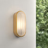 Montreal Oval IP44 Exterior Wall Light in Brushed Brass