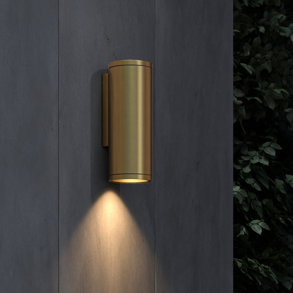 Ava 200 Coastal Wall Light in Brushed Brass