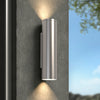 Ava 300 Coastal Up & Down Wall Light in Brushed Stainless Steel