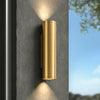 Ava 300 Coastal Up & Down Wall Light in Brushed Brass
