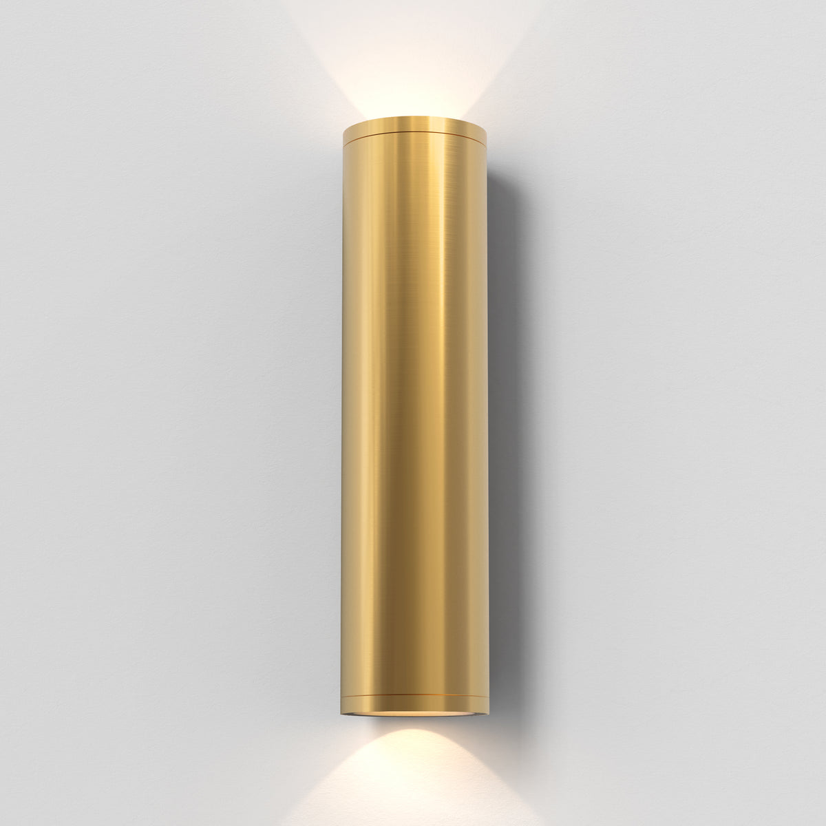 Ava 300 Coastal Up & Down Wall Light in Brushed Brass