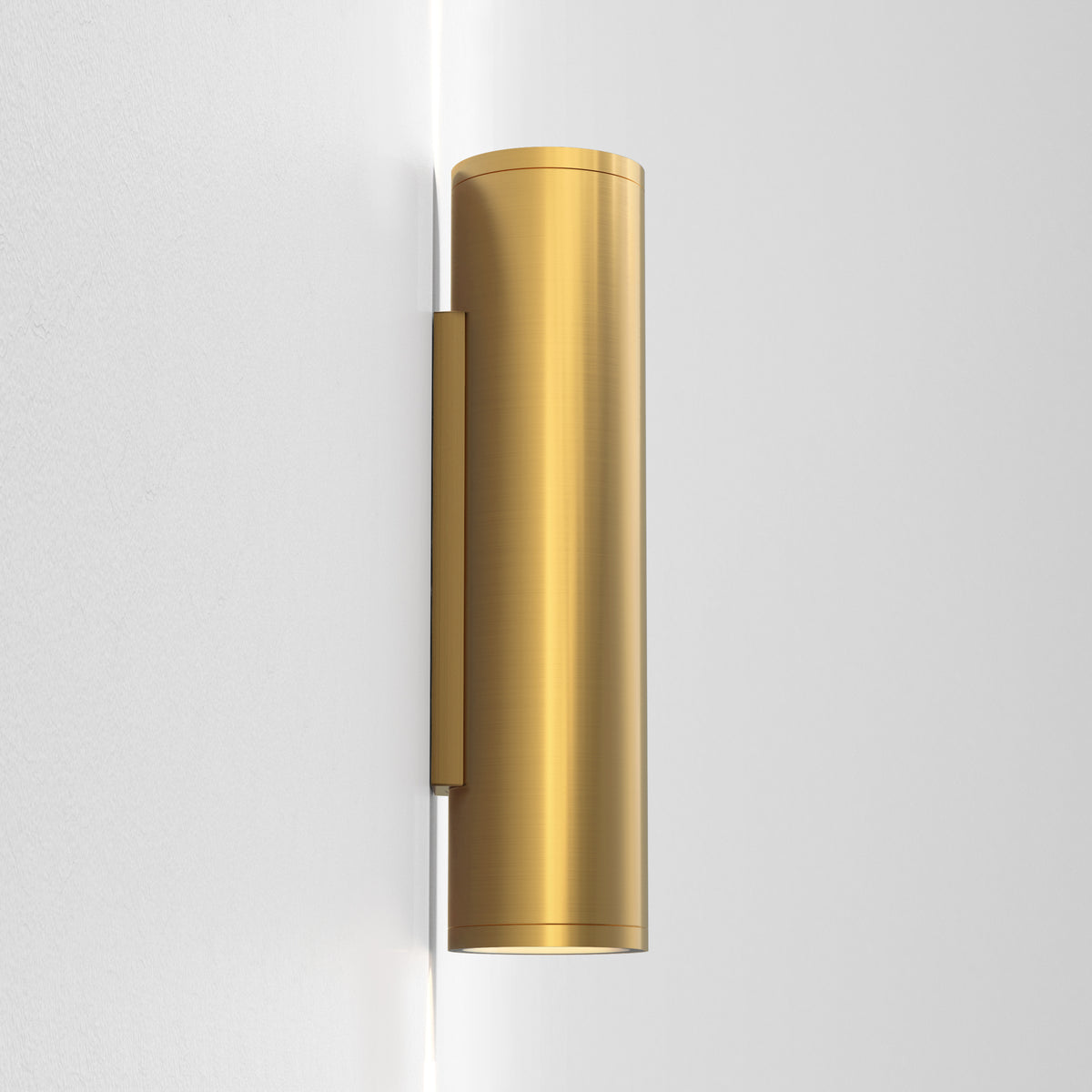 Ava 300 Coastal Up & Down Wall Light in Brushed Brass
