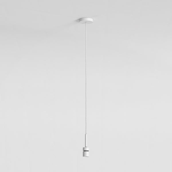 E27 Ceiling Pendant Suspension Kit In Matt White