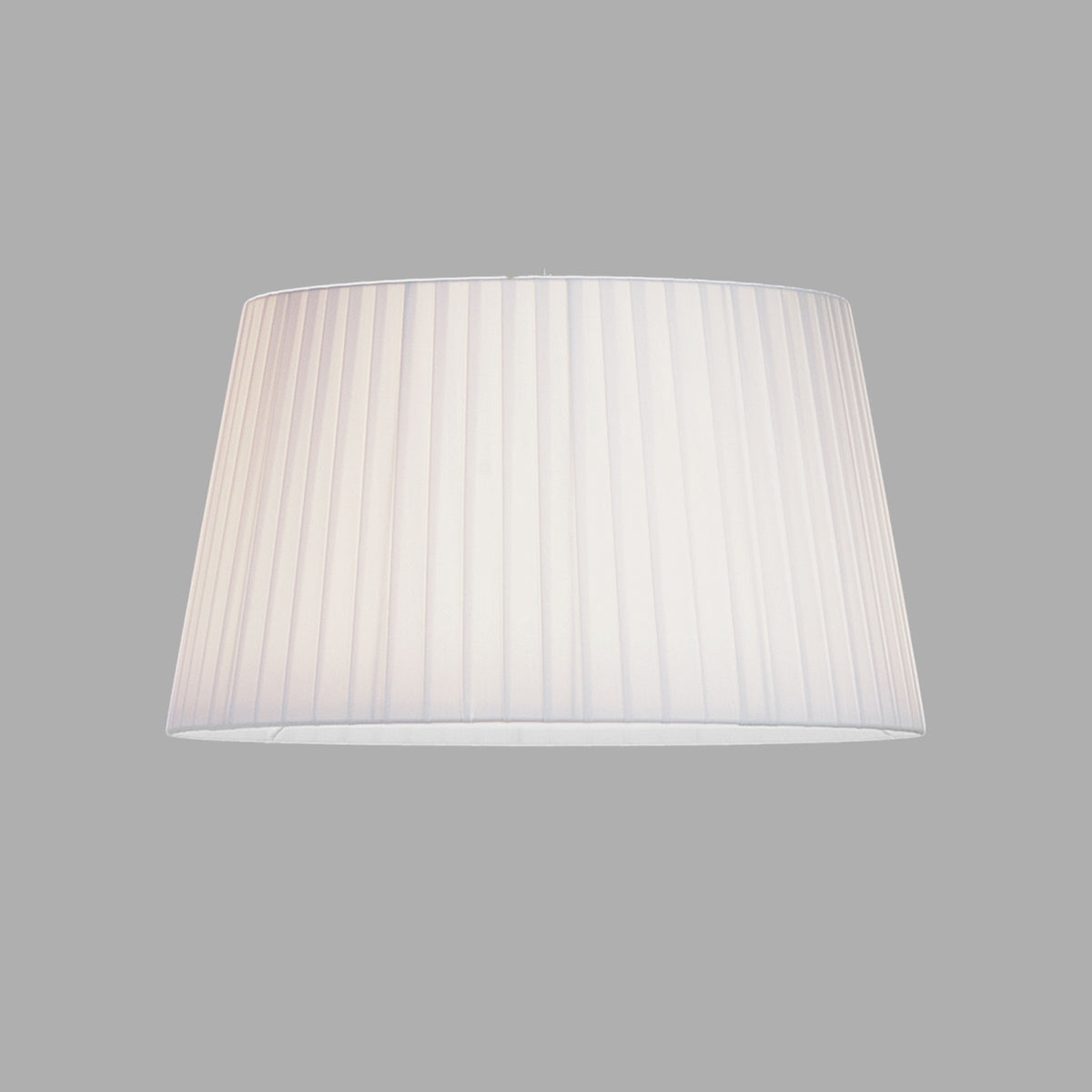 White pleated fabric lampshade