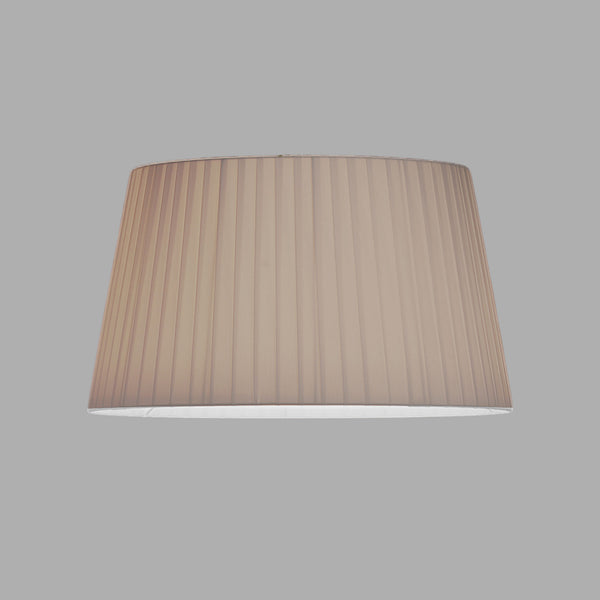 Pleated lampshade in a light brown color