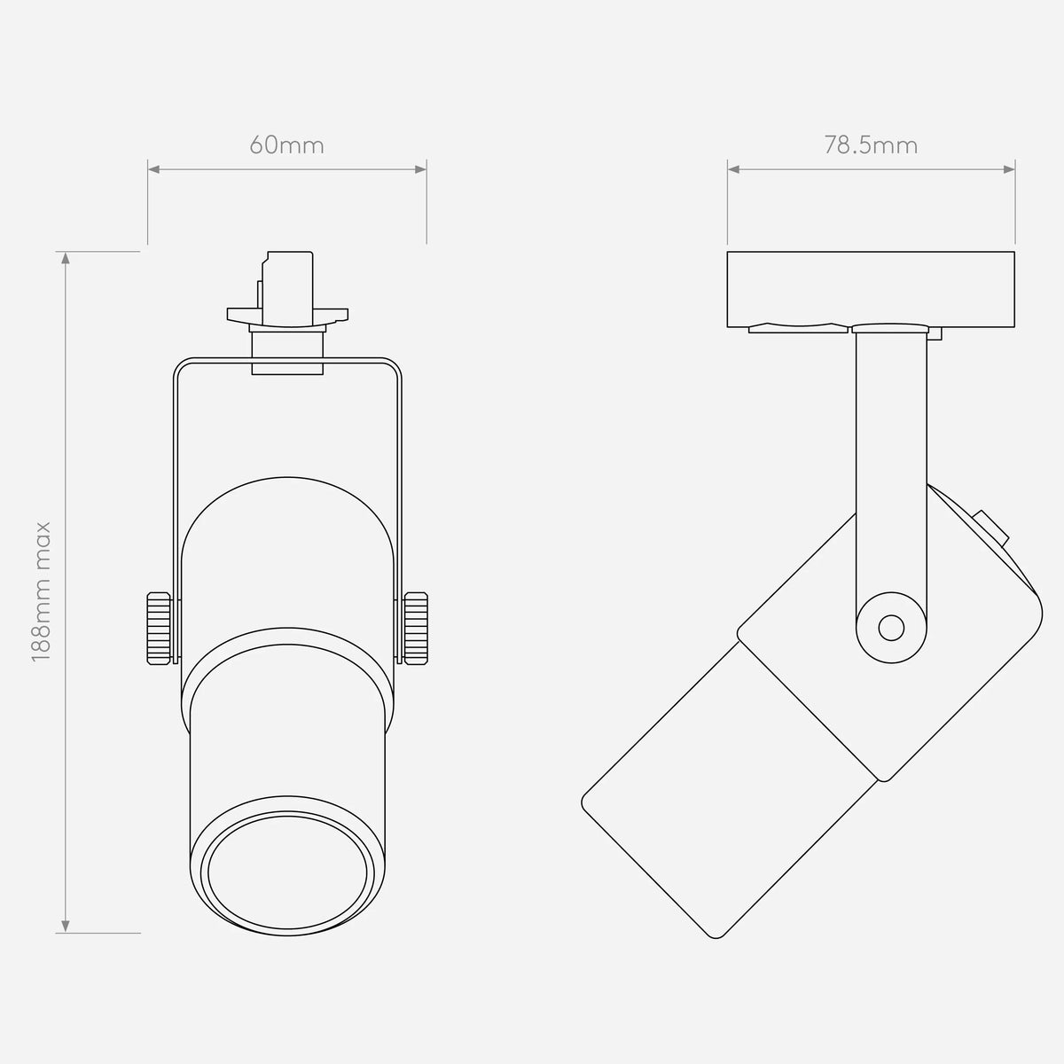 Stage GU10 Black Track Spotlight