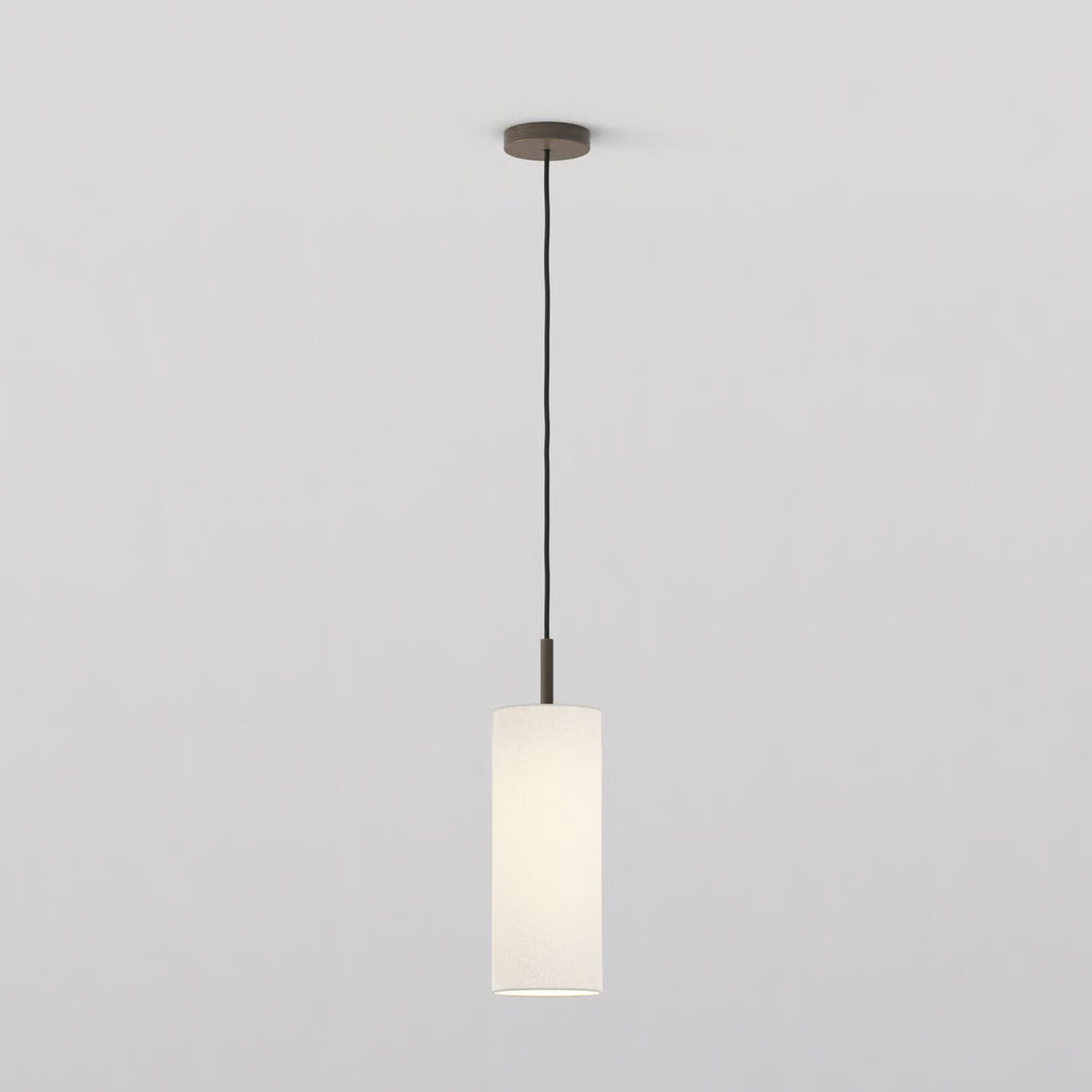 Pendant in Bronze with Tube 135 Pendant Shade in White