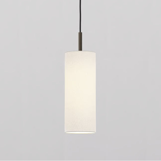 Pendant in Bronze with Tube 135 Pendant Shade in White