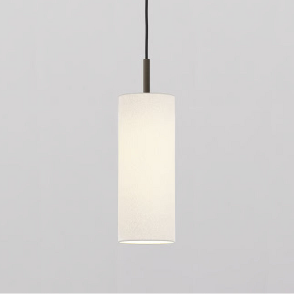 Pendant in Bronze with Tube 135 Pendant Shade in White