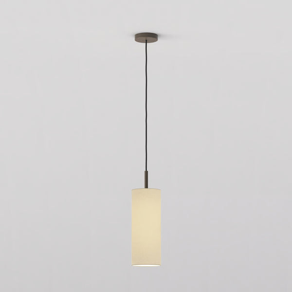 Pendant in Bronze with Tube 135 Pendant Shade in Putty