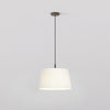 Pendant in Bronze with Tapered Round 400 Pleated Shade in White