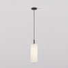 Pendant in Matt Black with Tube 135 Pendant Shade in White