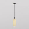 Pendant in Matt Black with Tube 135 Pendant Shade in Putty