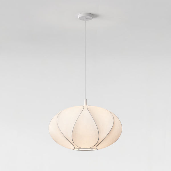 Pendant in Matt White with Flow 500 Shade in White