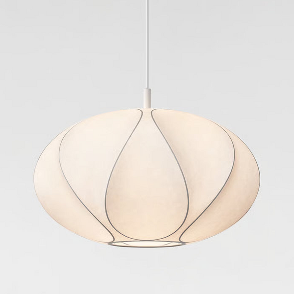Pendant in Matt White with Flow 500 Shade in White