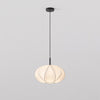 Pendant in Matt Black with Flow 350 Shade in White