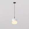 Pendant in Matt Black with Duo 210 Shade in White