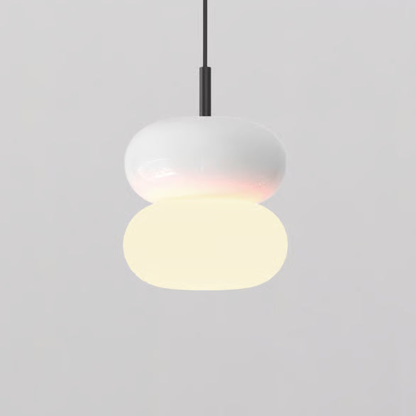 Pendant in Matt Black with Duo 210 Shade in White