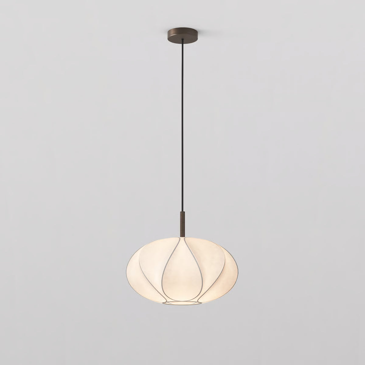 Pendant in Bronze with Flow 350 Shade in White