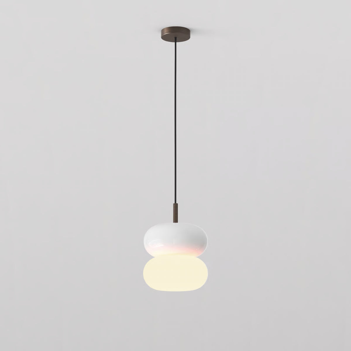 Pendant in Bronze with Duo 210 Shade in White