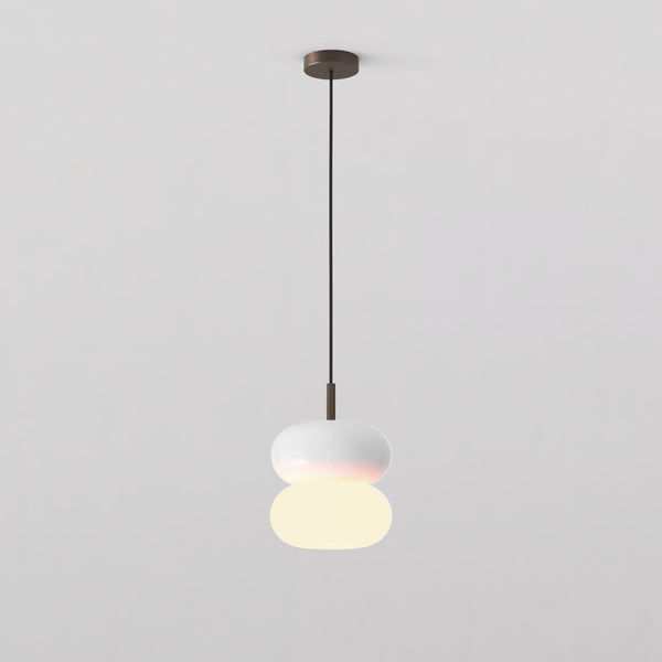 Pendant in Bronze with Duo 210 Shade in White
