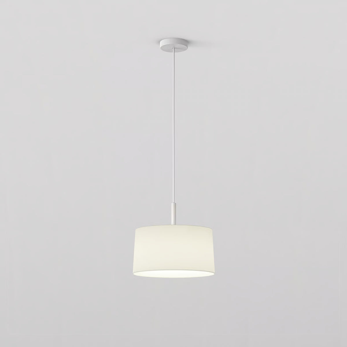 Pendant in Matt White with Tapered 320 Pendant Shade in White