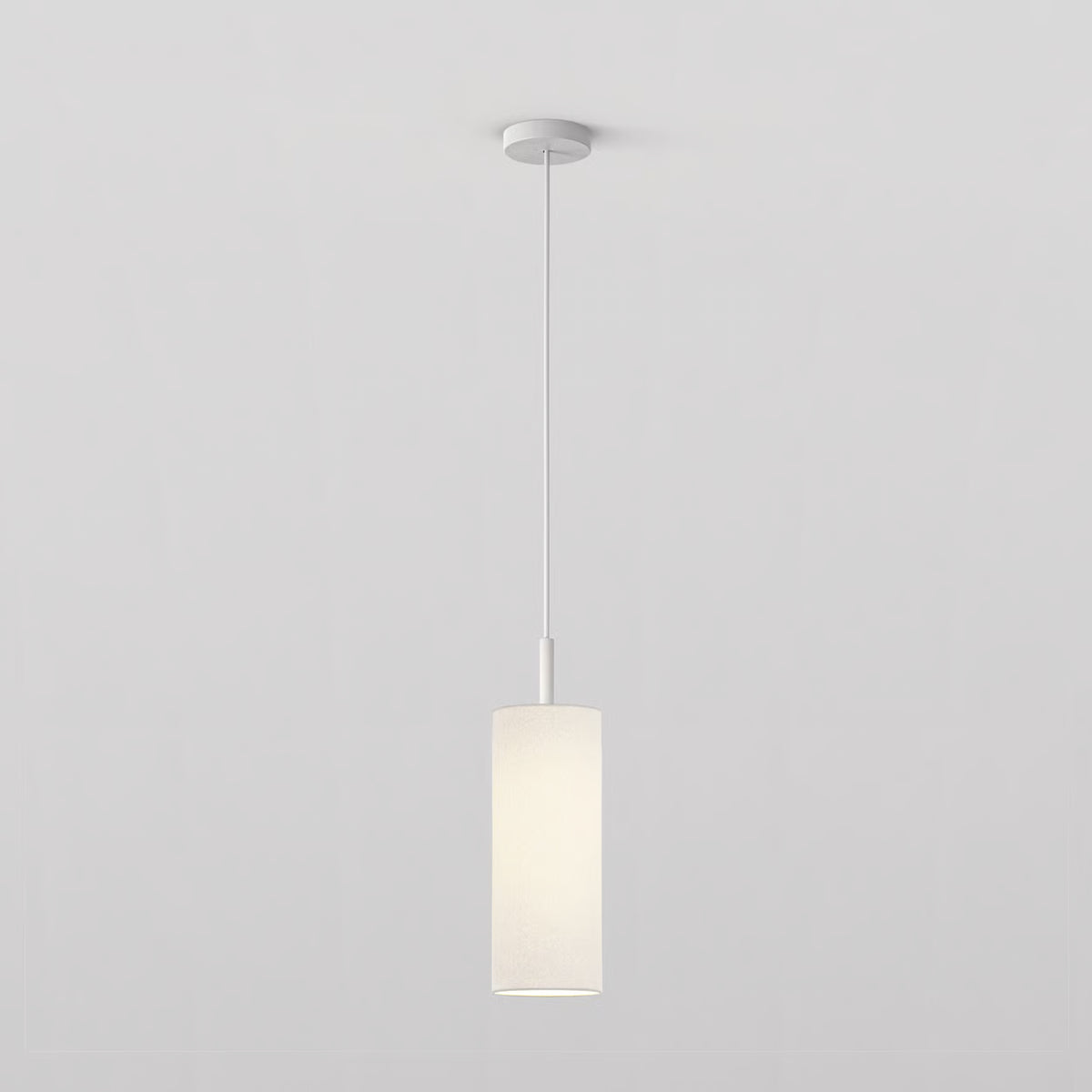 Pendant in Matt White with Tube 135 Pendant Shade in White