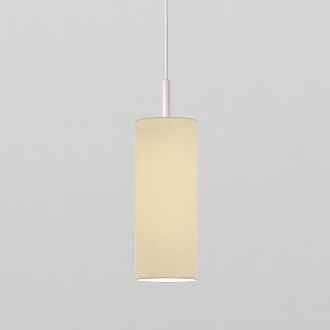 Pendant in Matt White with Tube 135 Pendant Shade in Putty