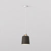 Pendant in Matt White with Camden 220 Shade in Bronze with Brass Detail