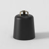 Camden 220 Shade in Matt Black with Brass Detail