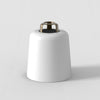 Camden 220 Shade in Matt White with Brass Detail