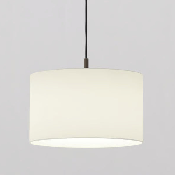 Pendant in Bronze with Drum 420 Shade in White