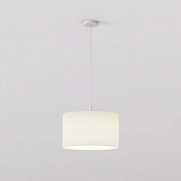 Pendant in Matt White with Drum 420 Shade in White