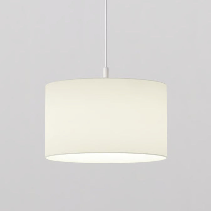 Pendant in Matt White with Drum 420 Shade in White