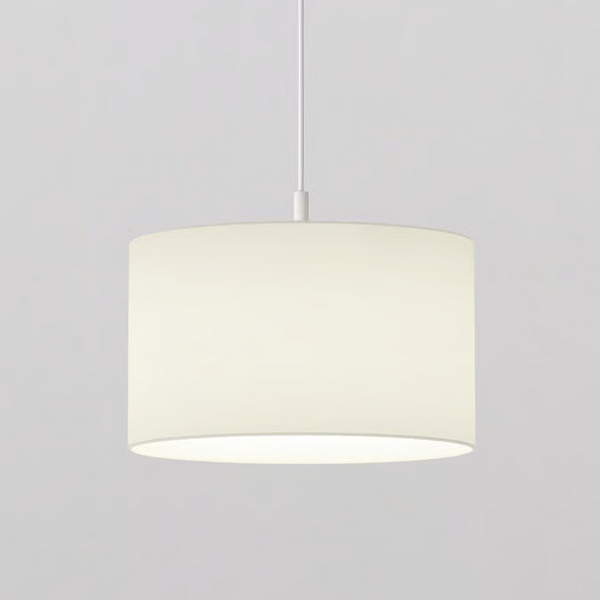 Pendant in Matt White with Drum 420 Shade in White