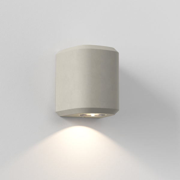 Brixham IP44 Exterior Coastal Wall Light in Grey Concrete