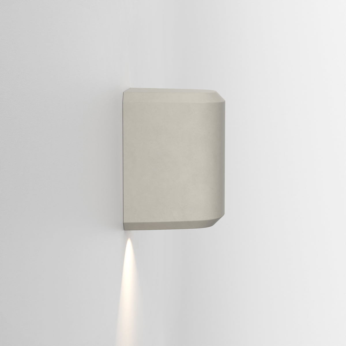 Brixham IP44 Exterior Coastal Wall Light in Grey Concrete