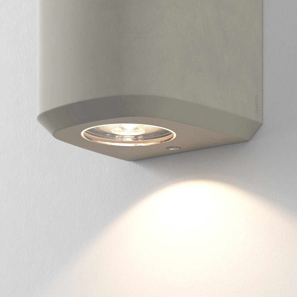 Brixham IP44 Exterior Coastal Up & Down Wall Light in Grey Concrete