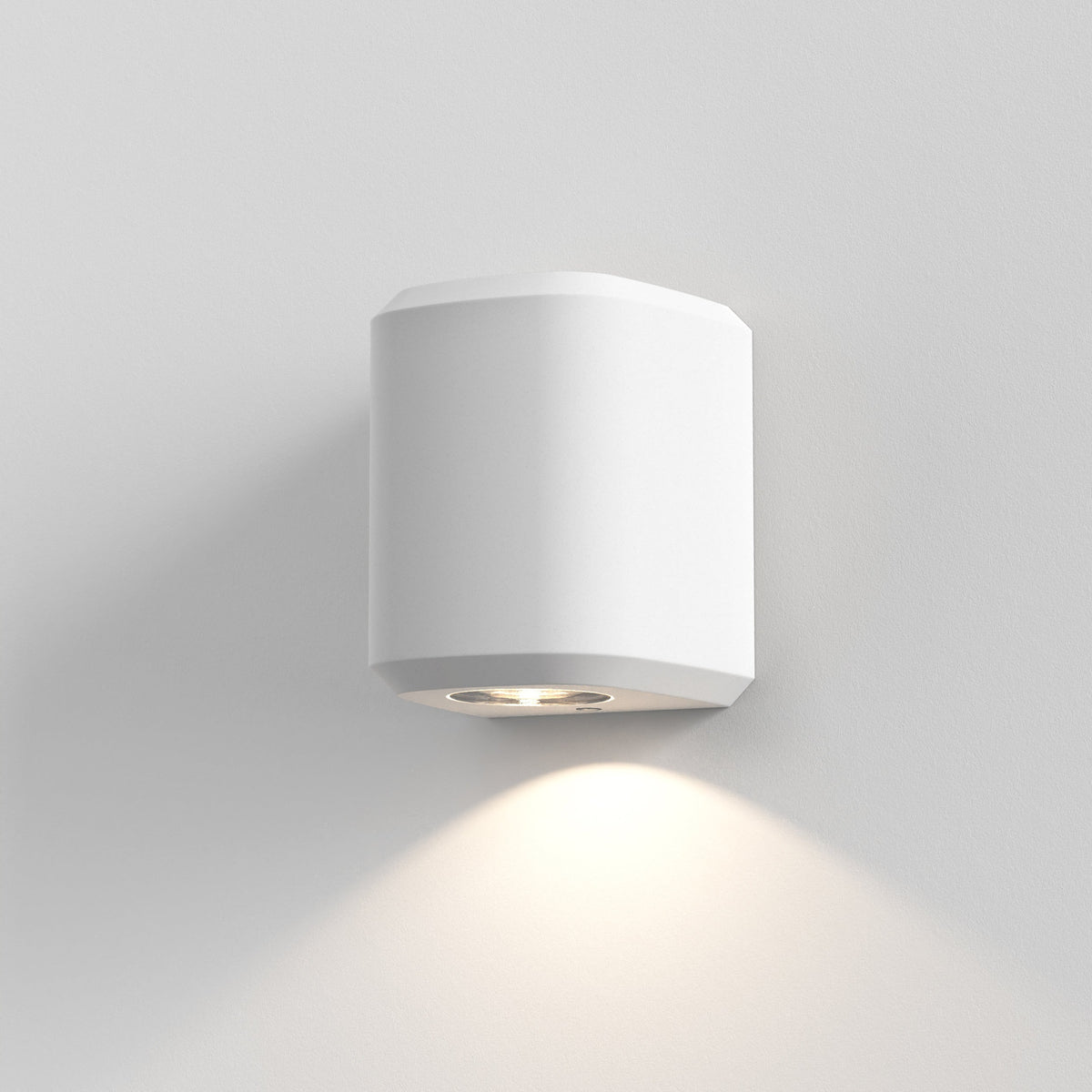 Brixham IP44 Exterior Coastal Wall Light in White Concrete