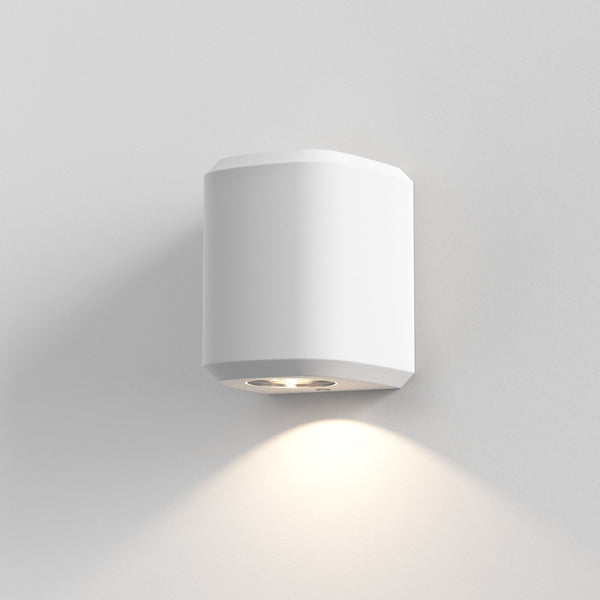 Brixham IP44 Exterior Coastal Wall Light in White Concrete