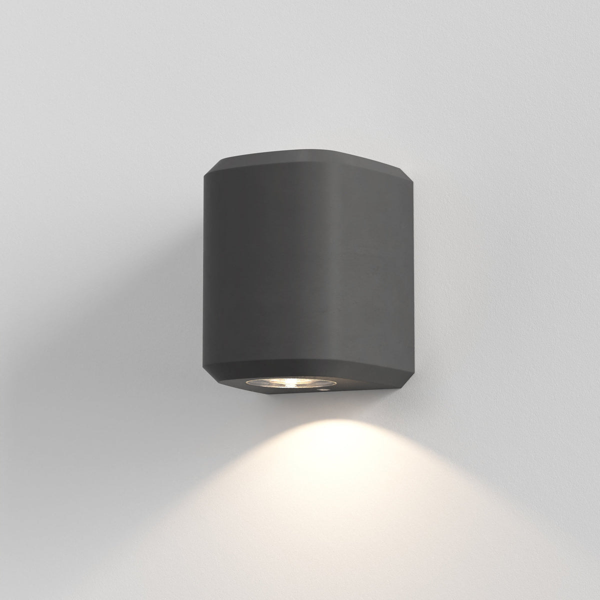 Brixham IP44 Exterior Coastal Wall Light in Charcoal Concrete