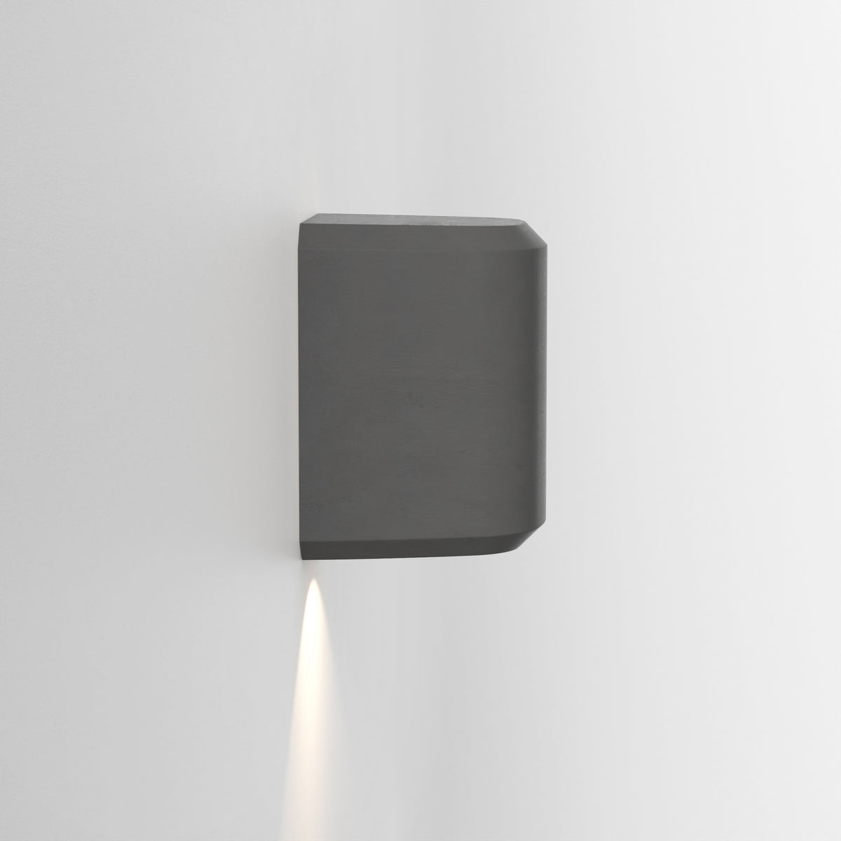 Brixham IP44 Exterior Coastal Wall Light in Charcoal Concrete