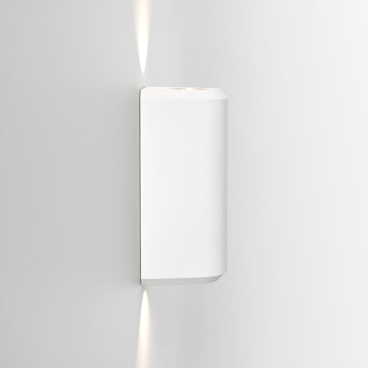 Brixham IP44 Exterior Coastal Up & Down Wall Light in White Concrete