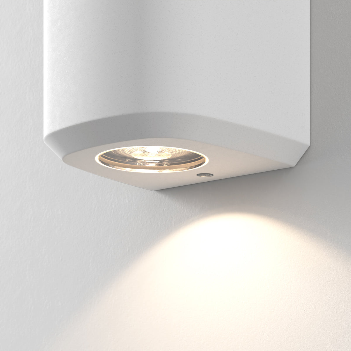 Brixham IP44 Exterior Coastal Up & Down Wall Light in White Concrete