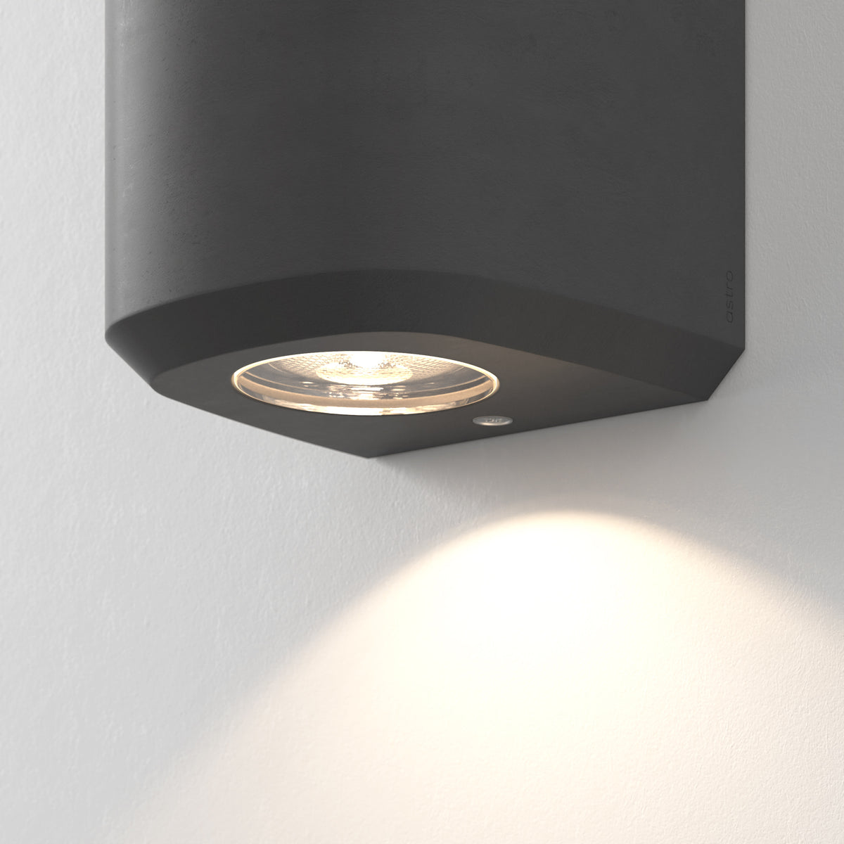 Brixham IP44 Exterior Coastal Up & Down Wall Light in Charcoal Concrete