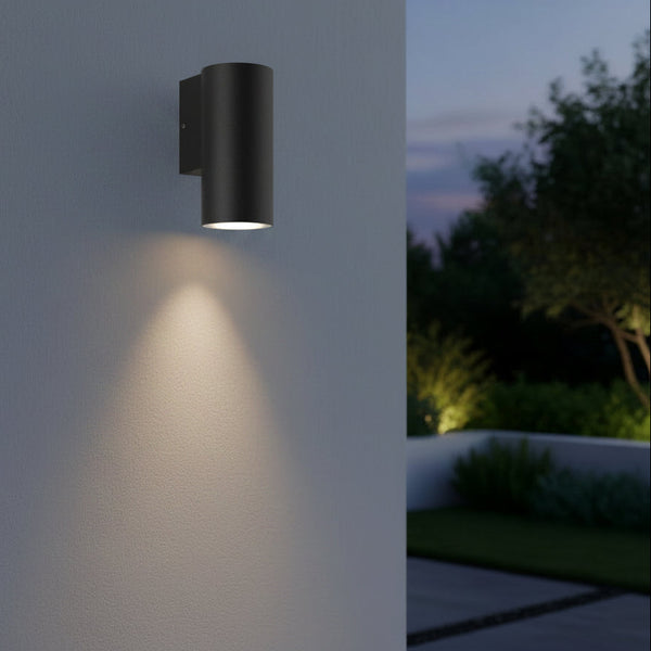 Tallinn Single LED Exterior Wall Light in Anthracite