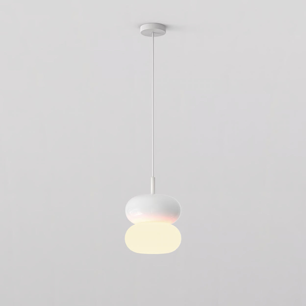 Pendant in Matt White with Duo 210 Shade in White