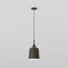 Pendant in Matt Black with Camden 220 Shade in Bronze with Brass Detail
