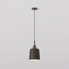 Pendant with Camden 220 Shade in Bronze with Brass Detail